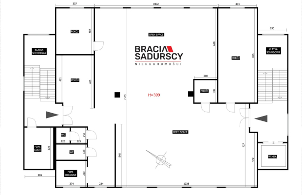 Open space/całe piętro w nowoczesnym biurowcu 1-P
