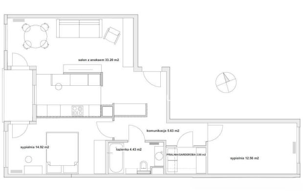 3 pok ok.73,6 wysoki standard! Dębniki Ruczaj