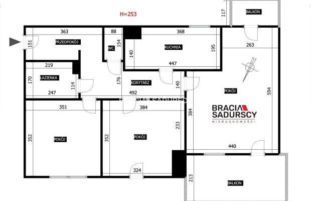 3-POKOJOWE Z DWOMA BALKONAMI NA RUCZAJU