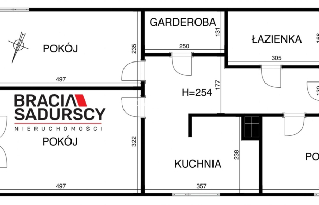 3 pok z osobną kuchnią - Rydlówka