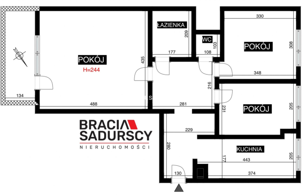 Sprzedam mieszkanie 62m2 z dużą piwnicą (3pok)