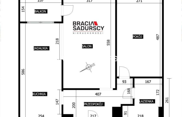 Sprzedam, duża kuchnia, 2-pok z balkonem 