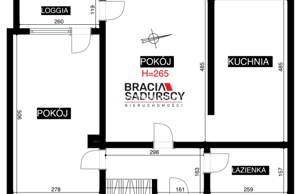 2 pokoje z loggią na Bratysławskiej 