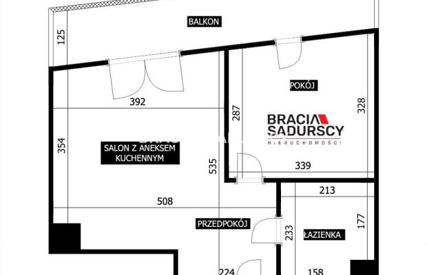2 POK OK 35,4 M2 BLISKO CENTRUM Z DUŻYM BALKONEM 