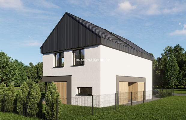 3pok.65m2 dwupoziomowe/nowoczesna bryła budynku 