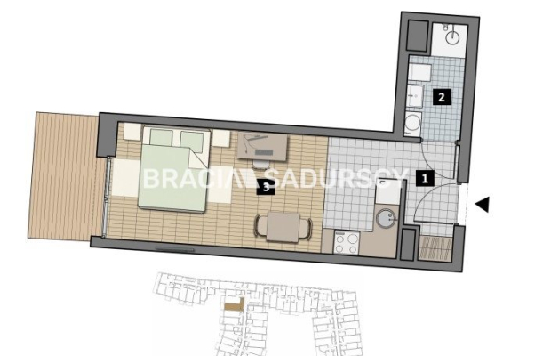 Dostępne mieszkania od 25m2 do 63m2. 