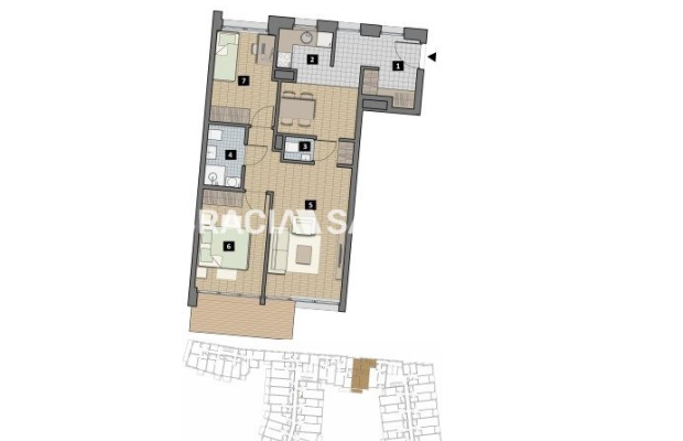Dostępne mieszkania od 25m2 do 63m2. 