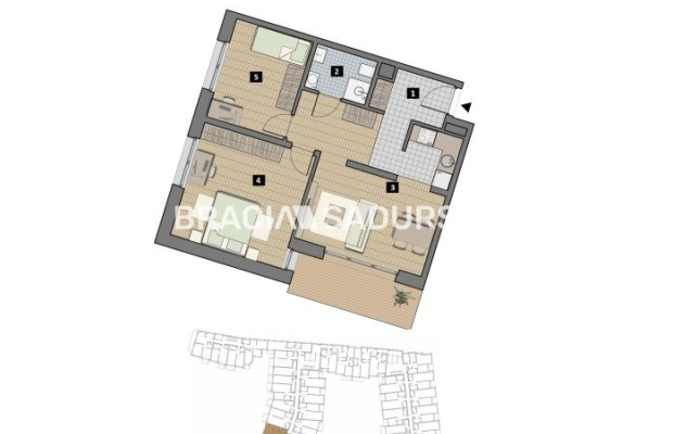Dostępne mieszkania od 25m2 do 63m2. 