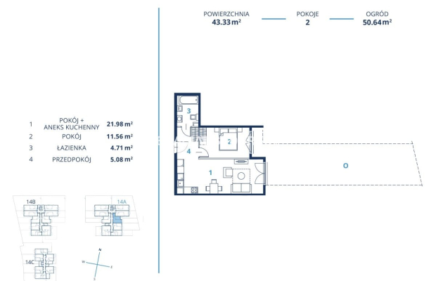 43m2 2 pok +balkon Ruczaj