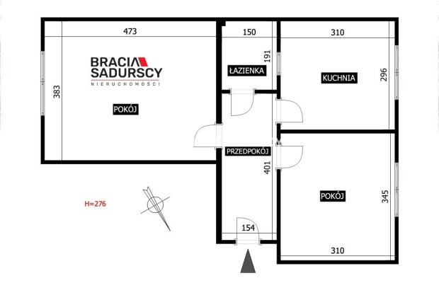 Mieszkanie w centrum 54,19m2 |2 pokoje | Piwnica