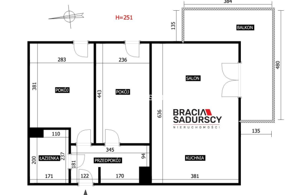 3 pokoje | 57 m² | Wola Duchacka