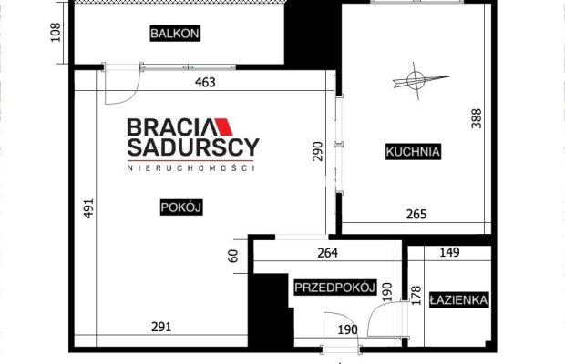 Kawalerka w Łagiewnikach z przestronną kuchnią!