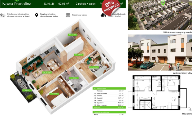 Nowa Pradolina mieszkanie z balkonem