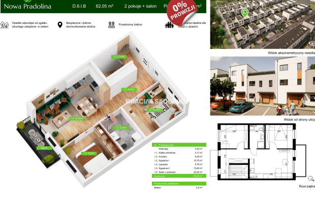 Nowa Pradolina mieszkanie z balkonem