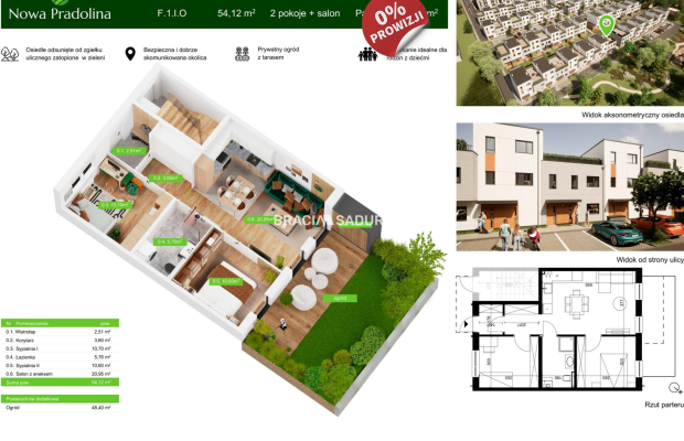 Nowa Pradolina mieszkanie z ogródkiem