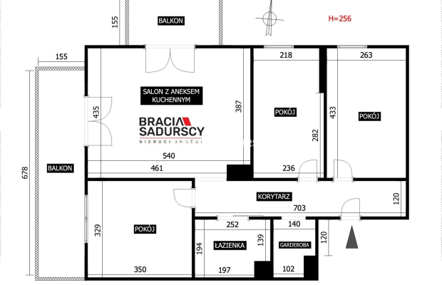 M 72-M2 4 POK APARTAMENT GARDEROBA BALKON ŻABINIEC