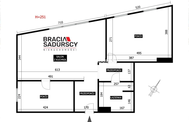 Apartament (Dębniki) z m. postojowym, 3pok, 71m2