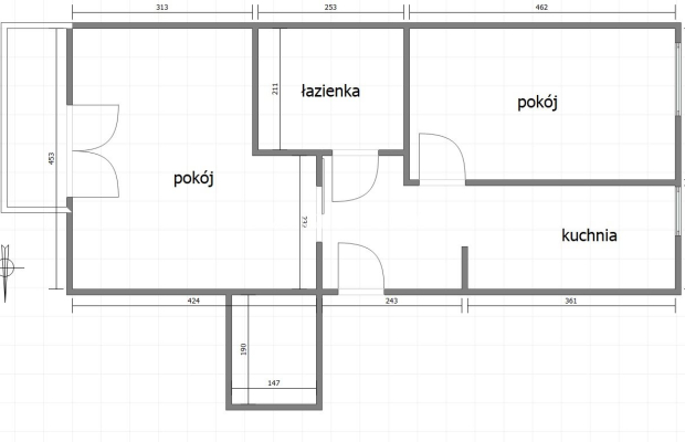 2 pokoje - 46m2 - Krowodrza Górka - 2200 zł