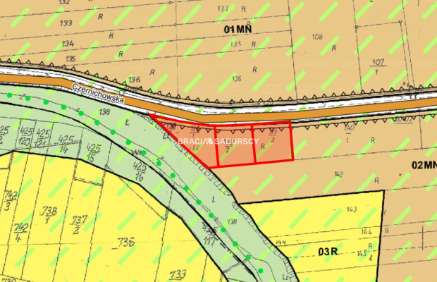 30 ar działek budowlanych, gm. Czernichów 