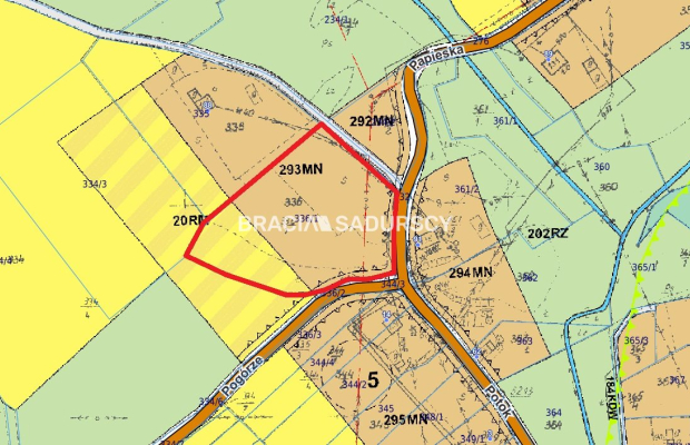 Działka budowlana 8900 m2 Poręba Żegoty