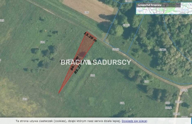 Działka budowlano - rolna w pobliżu Zamku Tenczyn