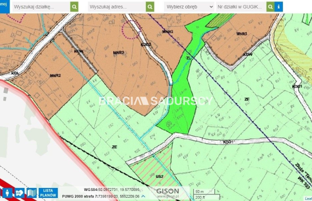 Działka budowlano - rolna u podnóża Zamku Tenczyn