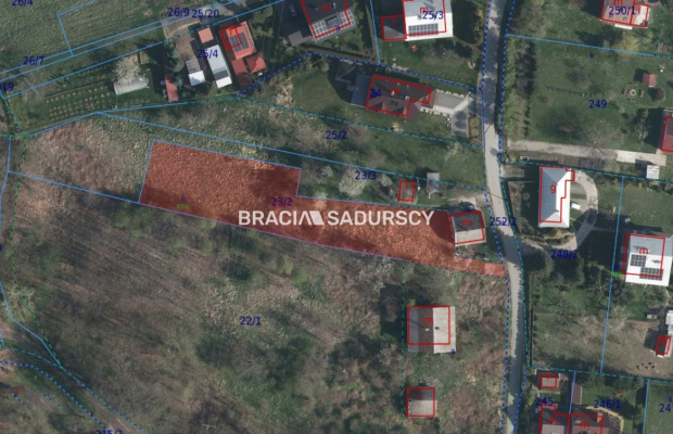 Działka budowlana Siercza. gm Wieliczka