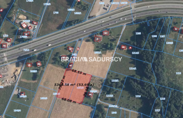 Działka budowlana w Głogoczowie gm. Myślenice