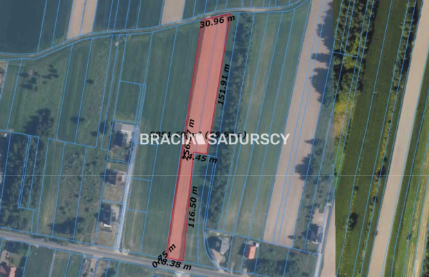 Działka budowlana Cholerzyn, gmina Liszki.