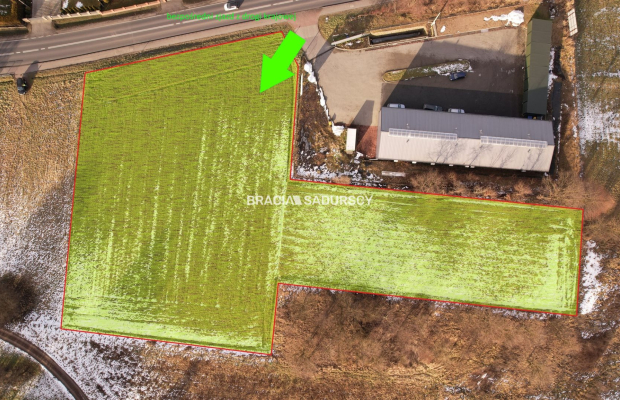 Działka budowlana w Jaśkowicach k/Skawiny gm. Skawina, powiat krakowski. Działka o powierzchni 6200 m2 i wymiarach części główn