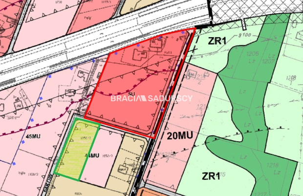 działka budowlano-usługowa w Głogoczowie