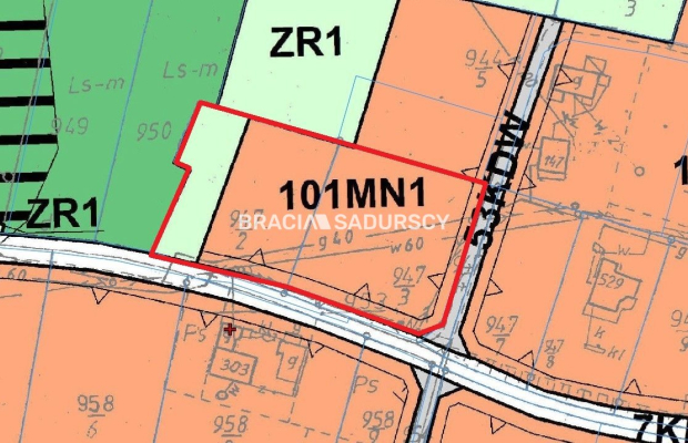 Działka z możliwościa podziału na mniejsze