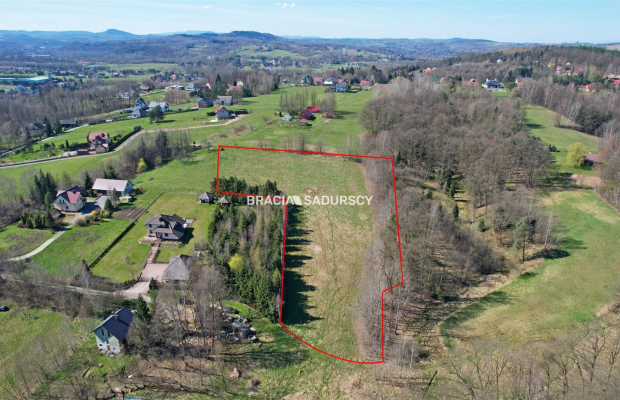 Widokowa działka budowlana w Głogoczowie