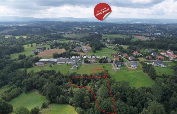 Działka budowlano-leśna. Siepraw.