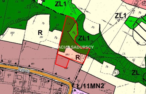 Działka budowlano-leśna. Siepraw.