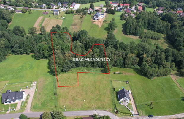 Działka budowlano-leśna. Siepraw.