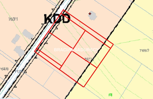 Działka budowlana Sieciechowice blisko Krakowa / Iwanowic. Piękna, widokowa działka o wymiarach 35,7 m szerokości (front) i 42,
