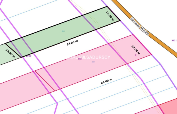 Działka budowlana o pow. 18 ar. w Krakowie.  
Przedmiotem oferty jest nieruchomość gruntowa niezabudowana o nr ew.  54/1  położ