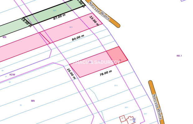 Działka budowlana o pow. 19 ar. w Krakowie.  
Przedmiotem oferty jest nieruchomość gruntowa niezabudowana o nr ew.  59/1  położ