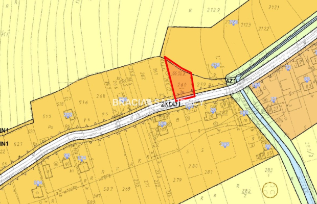 DZIAŁKA BUDOWLANA 9 ARÓW JEZIORZANY UZBROJONA