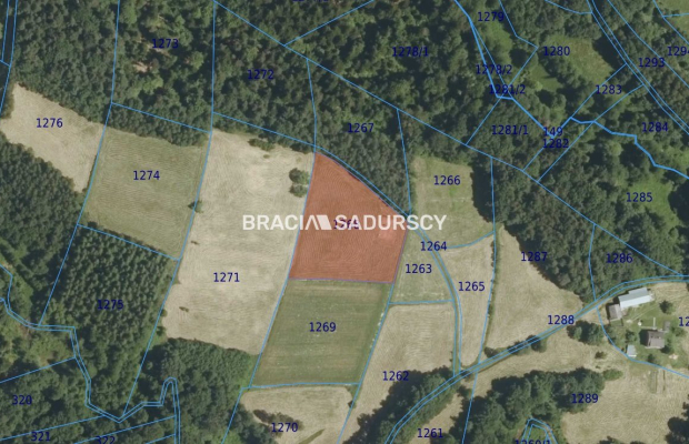 DZIAŁKA BUDOWLANA 43 ARY WIDOK LIPNICA GÓRNA