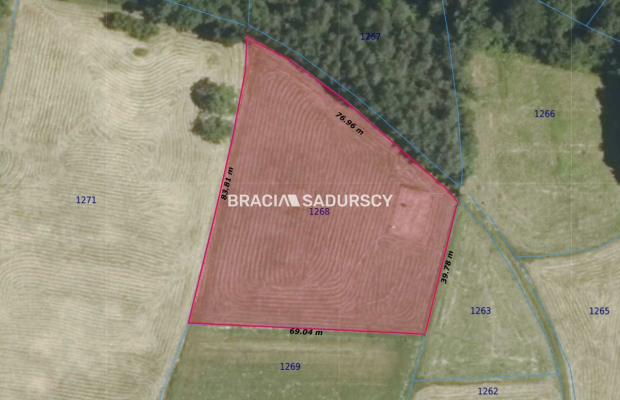 DZIAŁKA BUDOWLANA 43 ARY WIDOK LIPNICA GÓRNA