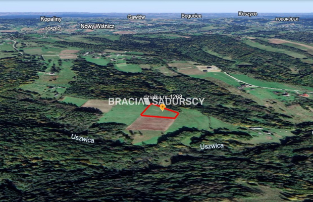 DZIAŁKA BUDOWLANA 43 ARY WIDOK LIPNICA GÓRNA