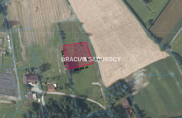 GRAJÓW, GMINA WIELICZKA, DZIAŁKA BUDOWLANA O POW. 1145 m 2 .  
 
Widokowa działka budowlana w zacisznym spokojnym miejscu, w mi