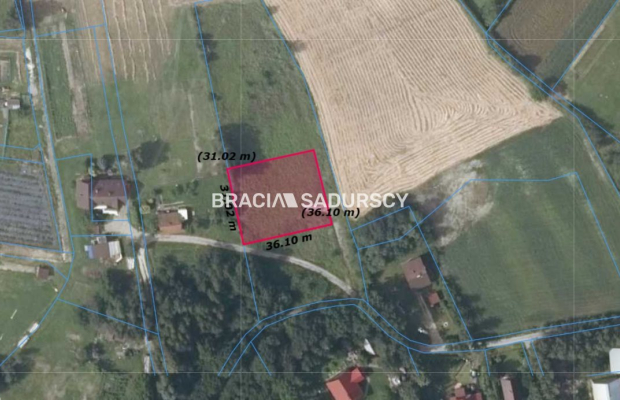 GRAJÓW, GMINA WIELICZKA, DZIAŁKA BUDOWLANA O POW. 1145 m 2 .  
 
Widokowa działka budowlana w zacisznym spokojnym miejscu, w mi