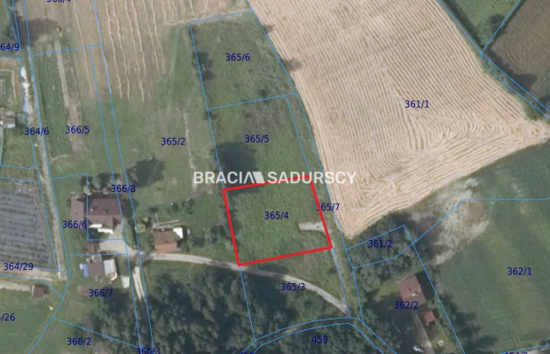 GRAJÓW, GMINA WIELICZKA, DZIAŁKA BUDOWLANA O POW. 1145 m 2 .  
 
Widokowa działka budowlana w zacisznym spokojnym miejscu, w mi