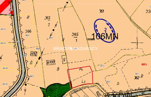 GRAJÓW, GMINA WIELICZKA, DZIAŁKA BUDOWLANA O POW. 1145 m 2 .  
 
Widokowa działka budowlana w zacisznym spokojnym miejscu, w mi