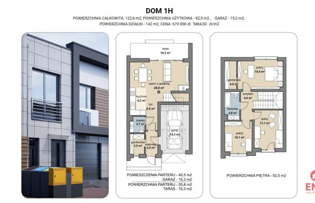 Dom szeregowy  Zaścianki