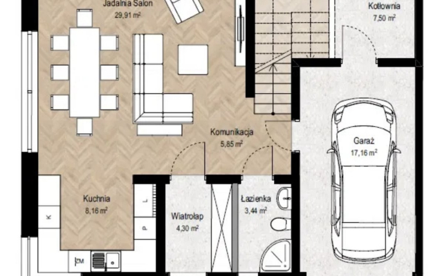 Bliźniak 10 minut od miasta.