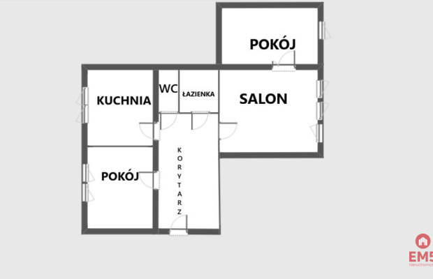 Piasta Chrobrego 3 pokoje do aranżacji